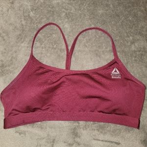 maroon reebok crossfit sports bra
